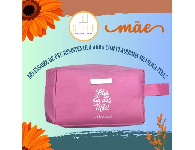 Necessaire PVC Impermevel com Plaquinha