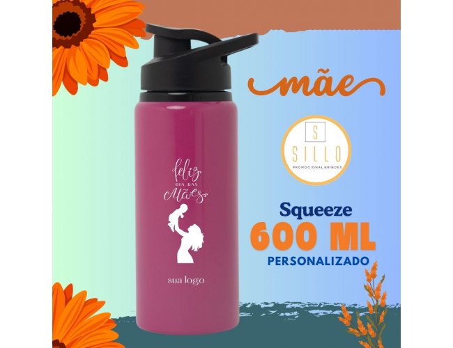 Garrafa de Metal / Squeeze de Metal 600 ml